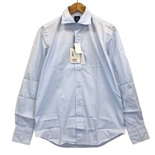 Finamore Poplin Shirt Light Blue Size SAFB17 Used STOC-0