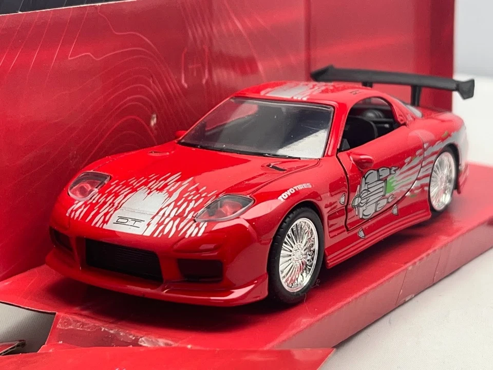 3x Fast & Furious Dodge Charger Nissan Skyline RX-7 1/32 Diecast Model Cars Jada - Image 2 of 4