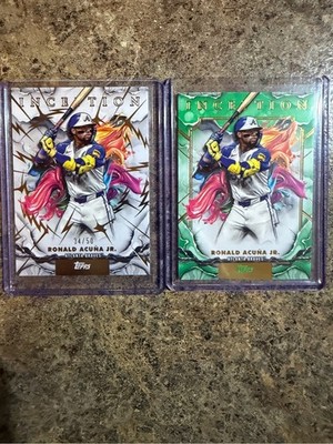 2025 Topps Inception Ronald Acuña Jr. #71 Short Print SP /50 & Green SP