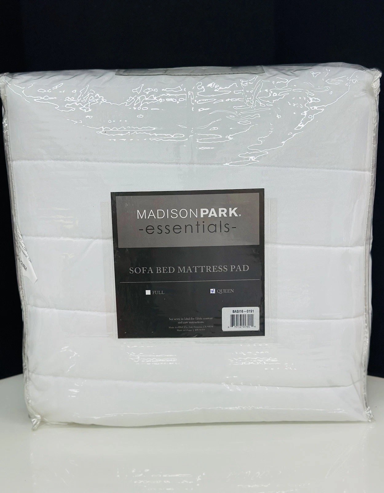 FULL Sofa Bed Mattress Pad Madison Park Essentials Microfiber 60x72 inches NEW