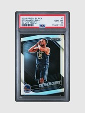 2024-25 Prizm Black Stephen Curry #7 Silver Prizm Golden State Warriors PSA 10