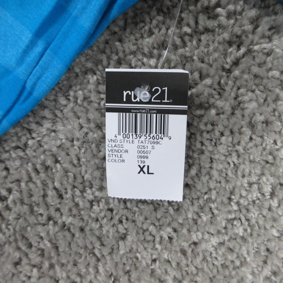 Camisa CJ Negra Para Hombres XXL 2XL Azul Rayas Cruz MMA Grunge Y2K Gráfico Rue21 Nueva con Etiquetas Foto 3 de 4