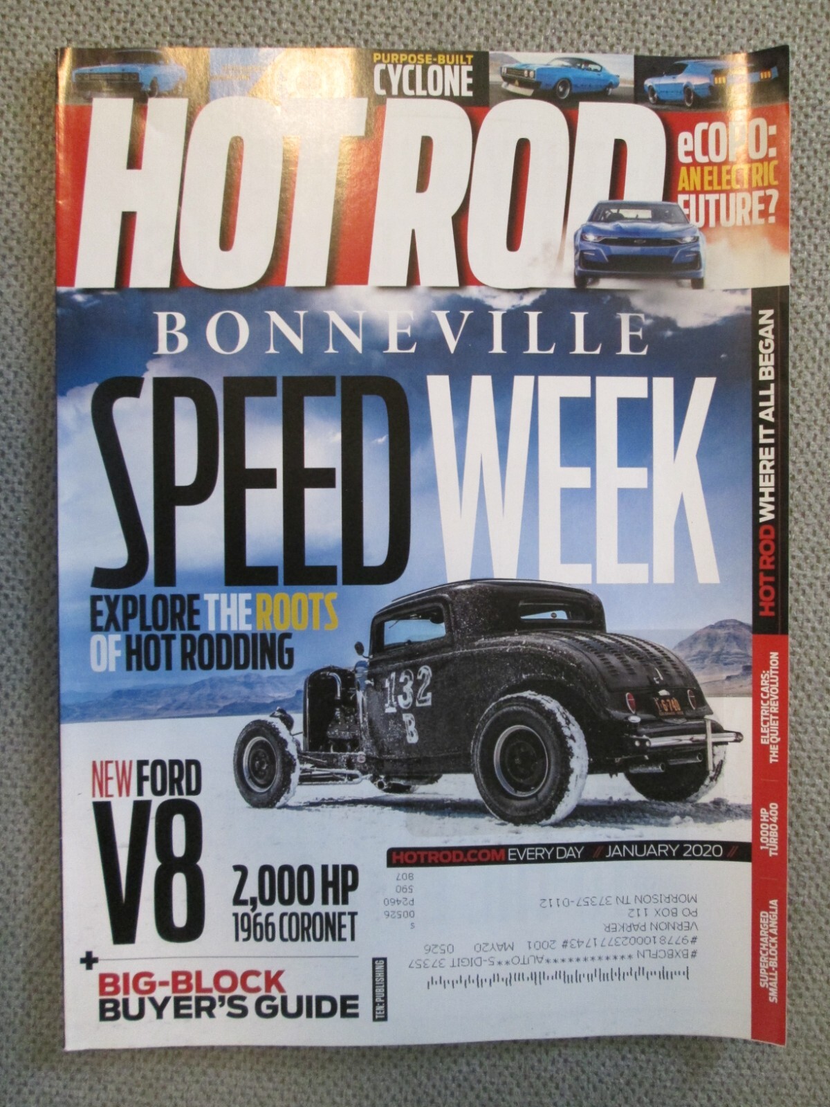 Hot Rod Magazine January 2020 Bonneville Speed Week Ford V8 Cyclone Coronet