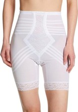 Rago Shapewear Shapette Firm Control Long Leg White Shaper Size 34/2XL