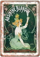 NOVER Absinthe Blanqui, Nice, c 1900s Liquor Poster Retro Look Sign E1158
