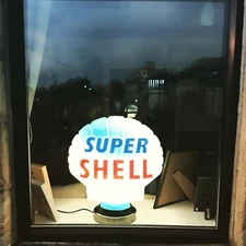 LED Lamp Base for Large Gas Pump Globes, LED light, Petrol Pump Globe Lamp Stand