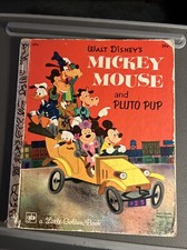 Vintage Golden Book Walt Disney’s Mickey Mouse & Pluto Pup 1974