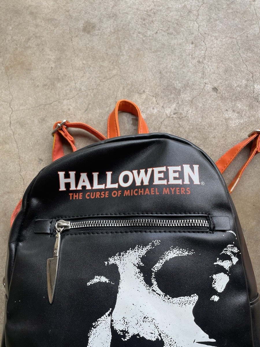 Halloween Black Graphic Backpack - The Curse of Michael Myers The curse of Mike Myers Halloween backpack | eBay main image 3