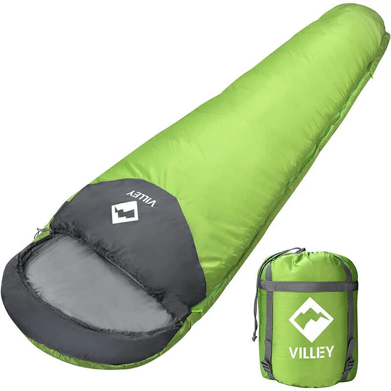 VILLEY Mummy Sleeping Bag Lightweight Backpacking Sleeping Bag for Adults & Kids