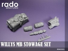 Rado Miniatures, RDM35S01, Stivaggio per Jeep Tamiya Willys, 1:35
