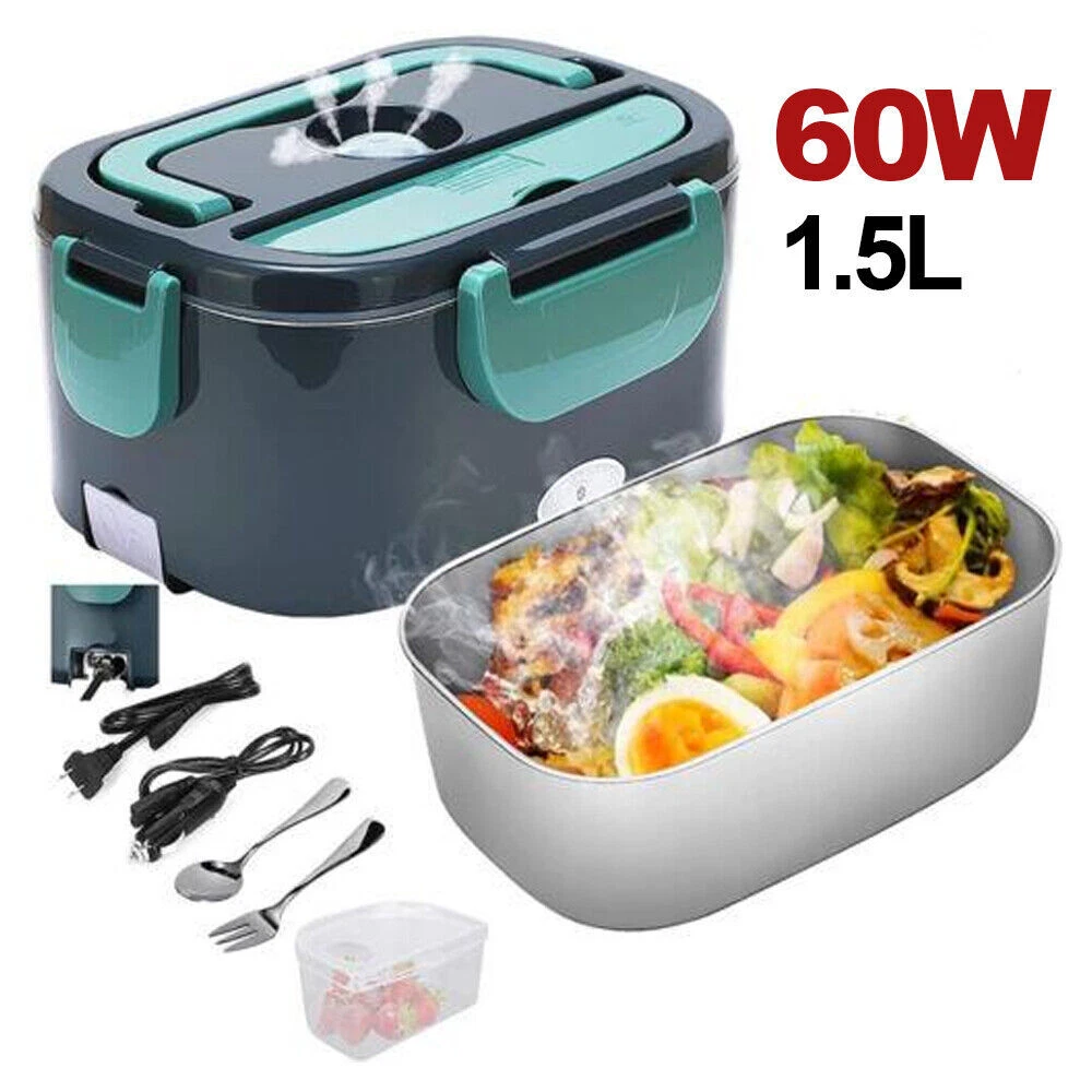 ⚡ Lonchera Electrica Comida Portatil Fiambrera Tartera Calentador De Comida  60W