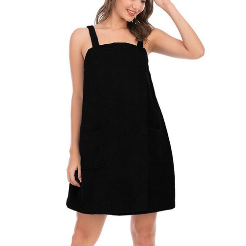 Women's Terry Cloth Towel Wrap Tank After Shower Dress Bath Spa Cozy Shower Robe - Picture 23 of 73