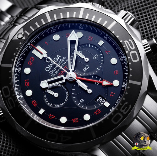 OMEGA Seamaster Diver 300M Co-Axial GMT Chronograph NEW 212.30.44.52.01.001