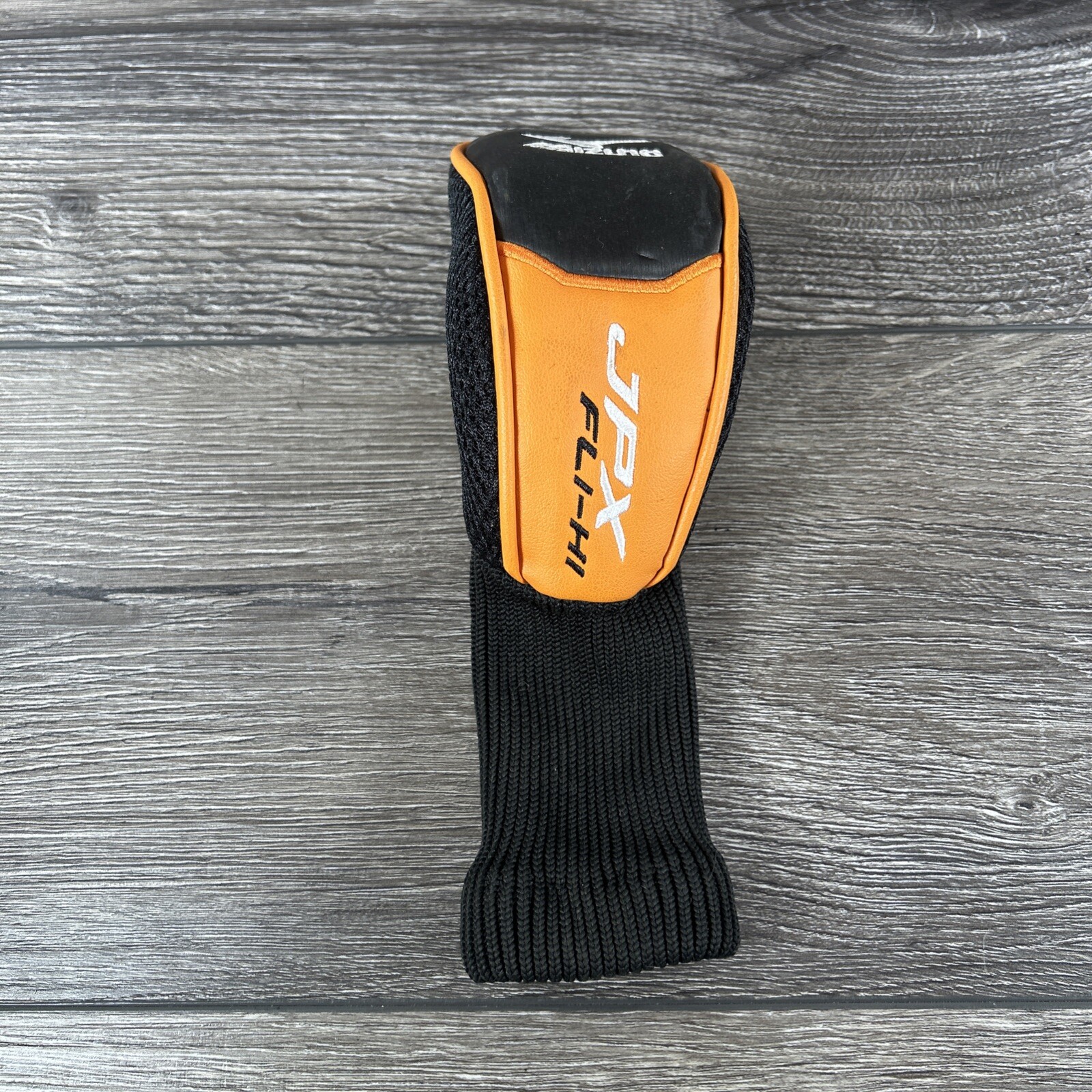 SAOLA Mizuno JPX FLI HI 6 Hybrid Rescue Head Cover solo calza copricapo nero arancione