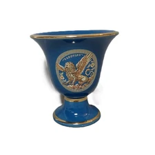 Griffin Pythagoras Cup with Ancient Greek Mythical winged creature theme petrol