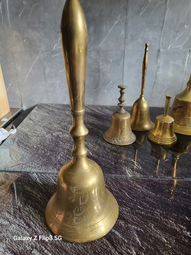 Vintage 1970s Brass Bells X 5 - Picture 2 of 16