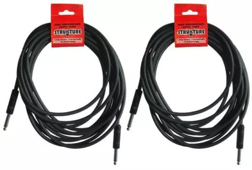 Strukture 2 Pack 18' Instrument Cable, 1/4", Thick ABS Inner Sleeve, SC186R ^2