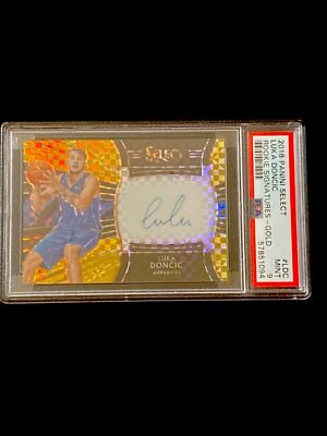 2018-19 Select Signatures Gold Luka Doncic Rookie Auto Psa 9