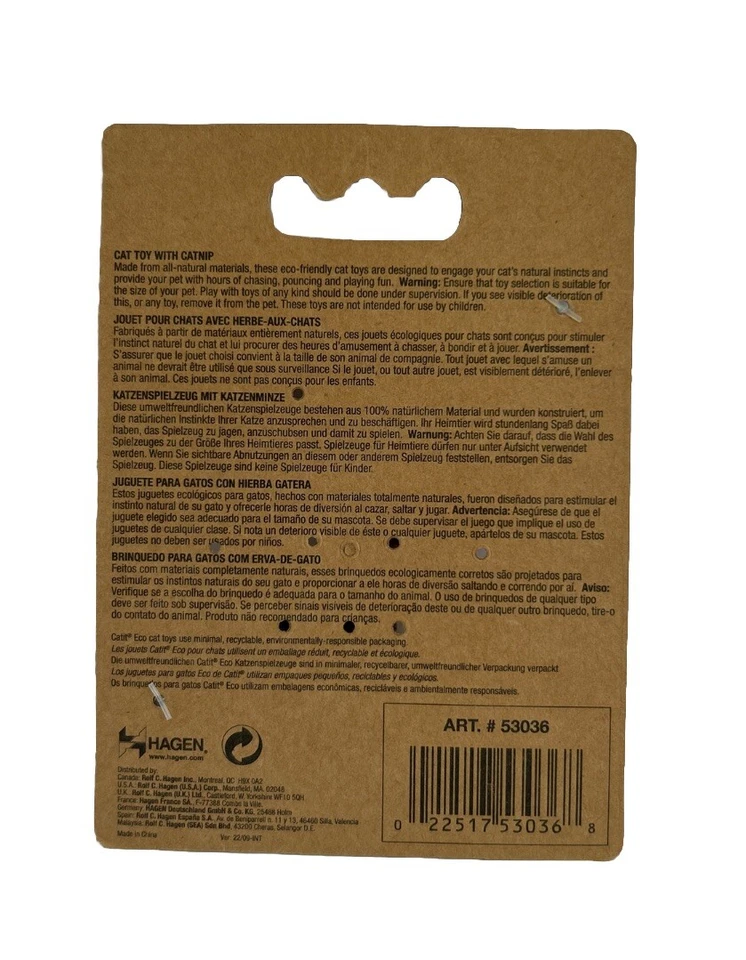 Catit Natural Linen Rafia Fish Cat Toy With Catnip Terra Toys - Image 2 of 2