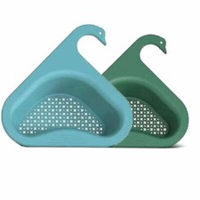 2Pack Kitchen Sink Rack Strainer Basket Filter Swan-Shaped Drain BLUE GREEN US