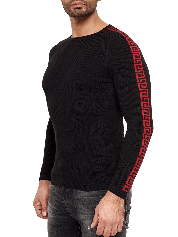 Redbridge Herren Strickpullover Pullover Knit Sweatshirt Slim-Fit Ornaments - Bild 3 von 4