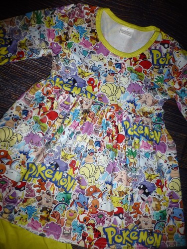 NEW Boutique Pikachu Video Game Monster Tunic Dress & Leggings Outfit - Picture 2 of 6
