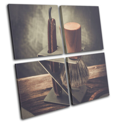Hipster Male Grooming Barber Shop Urban MULTI Leinwand Kunst Bild drucken
