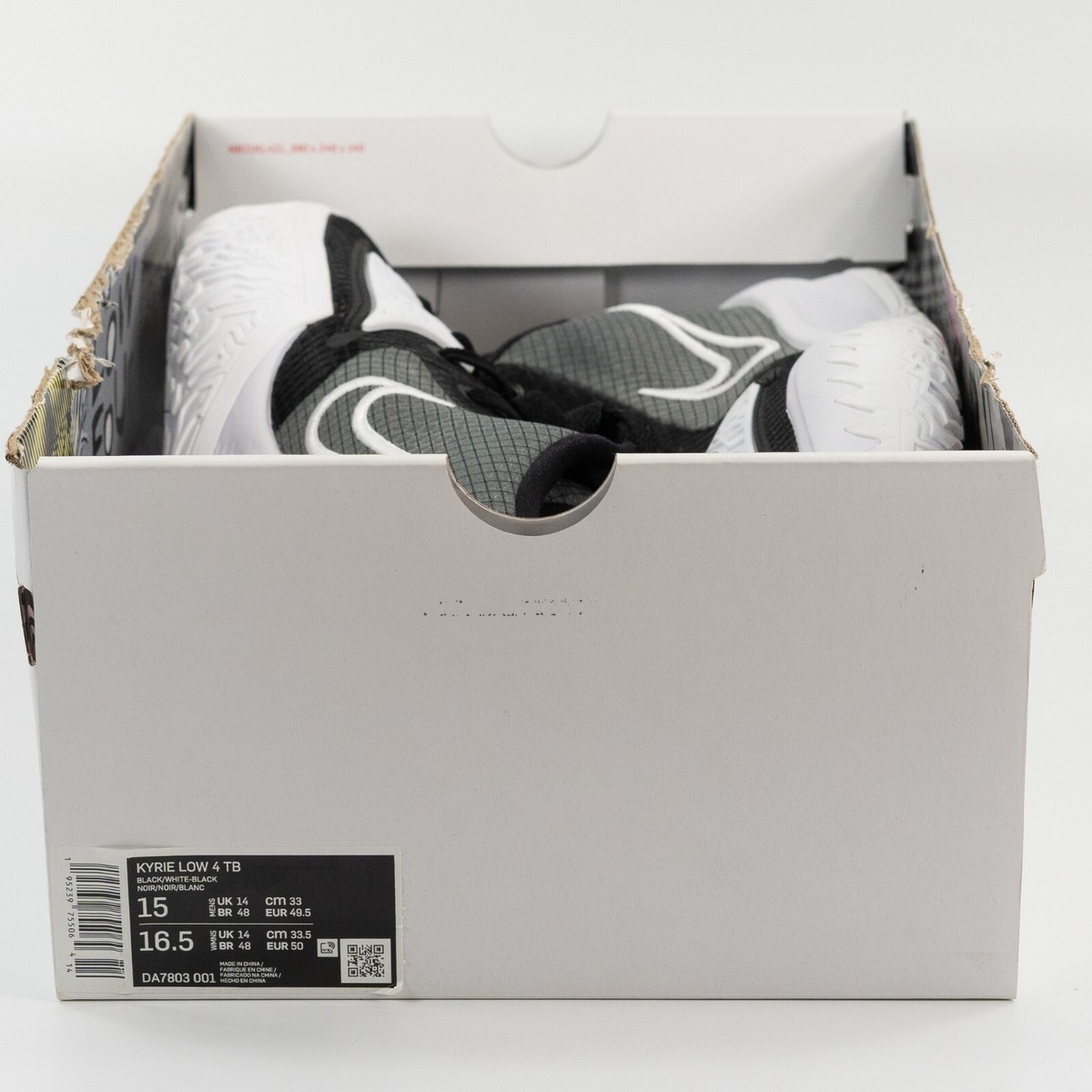Nike Kyrie 4 TB \'Black White\' DA7803-001 Basketball Sneakers size 15 Size 9 - Nike Kyrie 4 TB Low Black White for sale online | eBay main image 2