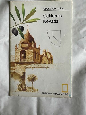 National Geographic, Folded Map,1974, California & Nevada