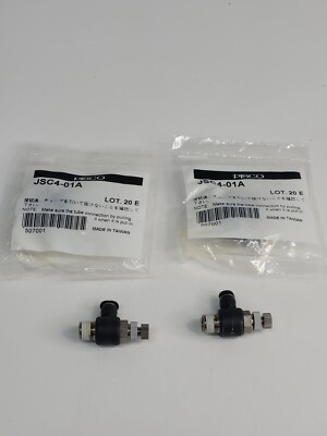PISCO jsc4-01a FLOW CONTROL 4MM TUBE X 1/8'' BSPT MALE KNOB ADJ Qty 4 sp12