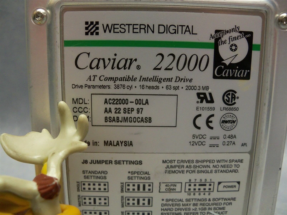 Western Digital Caviar AC22000-00LA AT Compatible Intelligent Drive - Image 3 of 4