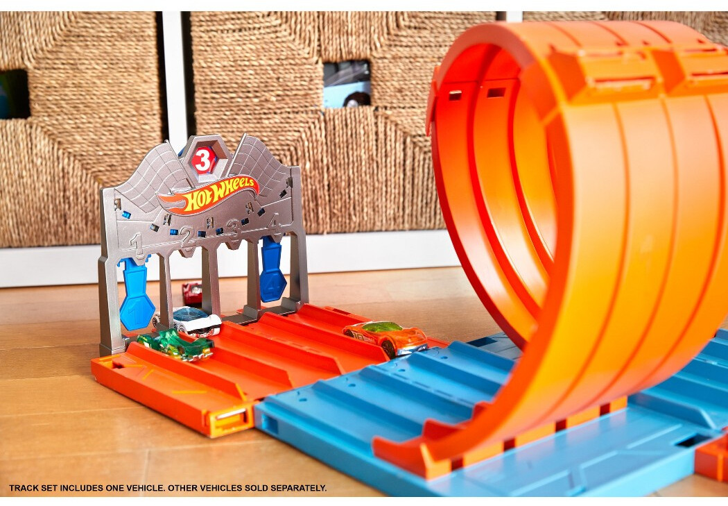 hot wheels track builder system race crate target
