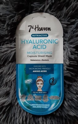7th Heaven Nutriactive  ''Hyaluronic Acid'' Moisturising Capsule Sheet Mask  Neu!