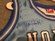 DEAN SMITH NORTH CAROLINA TAR HEELS SIGNED AUTOGRAPHED JERSEY NATIONAL CHAMPS!