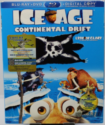 Ice Age: Continental Drift (Blu-ray/DVD, 2012) Bilingual w/Slipcover