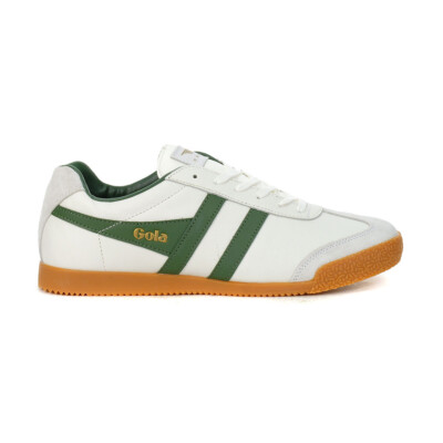 Gola Men's Harrier Leather White/Green Sneakers CMB426WN