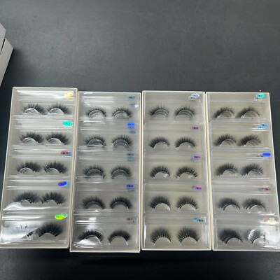 Set of 60 3D 20m Natural Bushy High Volume Fluffy False Fake Lashes Eyelashes