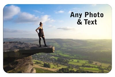 KEY INKS Personalised Aluminium Photo Fridge Magnet Gloss - 2 Sizes - Custom Gift Magnets