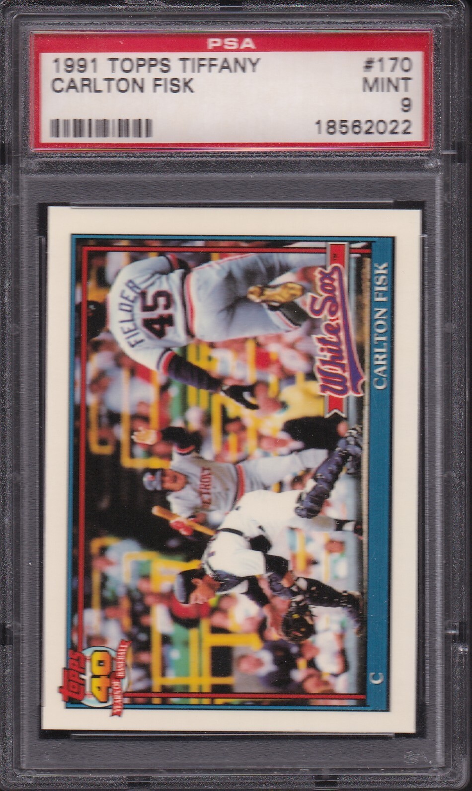 1991 Topps Factory Set Collector's Edition (Tiffany) CARLTON FISK PSA 9 #170 HOF
