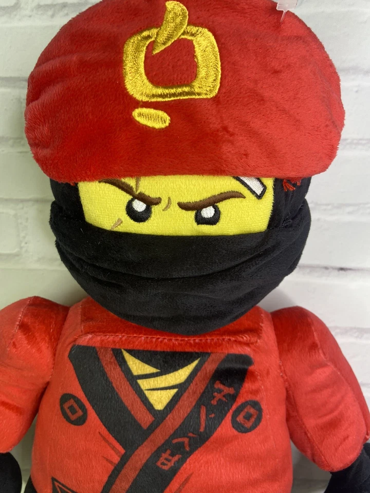 Lego Ninjago Peluche Rojo Ninja Guerrero con Máscara y Diadema Almohada Muñeca Juguete Foto 2 de 4