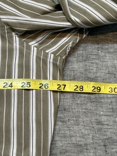 Lacoste Shirt Mens 46 XXL Green White Stripes Long Sleeve Crocodile Chest Logo - Picture 6 of 11
