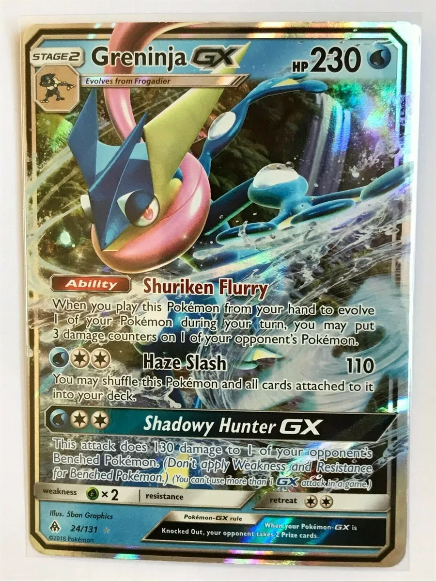 Carta Pokémon Greninja Gx Com Lote De 100 Cartas Originais em