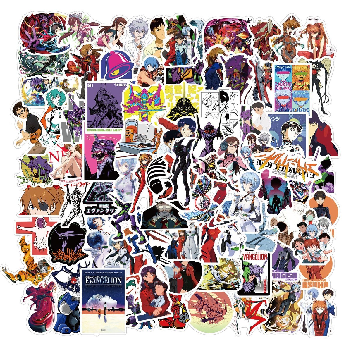 Mix 10/50PCs Neon Genesis Evangelion Anime Luggage Laptop Sticker