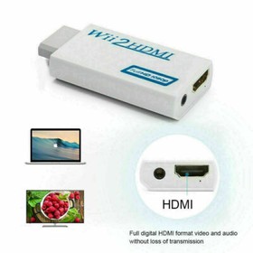 Portable Wii to HDMI Wii2HDMI Full HD Converter Audio Output Adapter TV Black