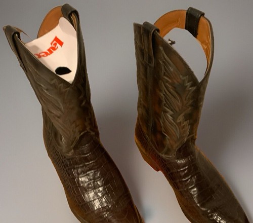 Stivali da cowboy western Laredo taglia 10 EW marrone scuro 12 stampa coccodrillo 68053 - Foto 4 di 15