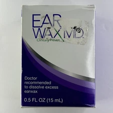 Eosera EARWAX MD Earwax Cleaning Kit with Rinsing Bulb 0.5 Oz Ear Drops NEW