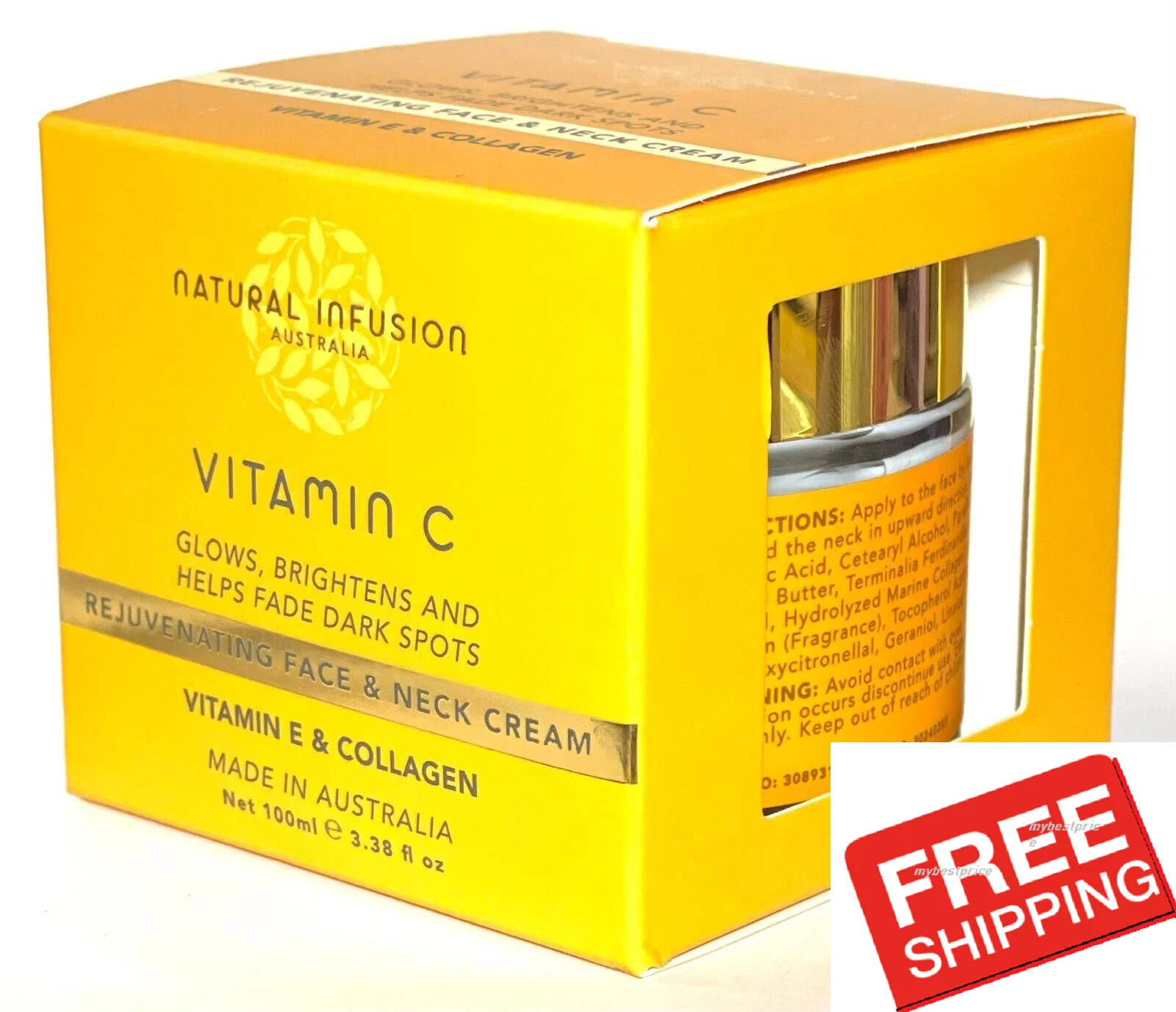 Natural Infusion Australia Vitamin C Rejuvenating Face & Neck Cream 3.38 fl oz