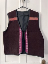 Vtg Southwest Tapestry woven Vest Womens Medium Puruvian Boho 90s Indie