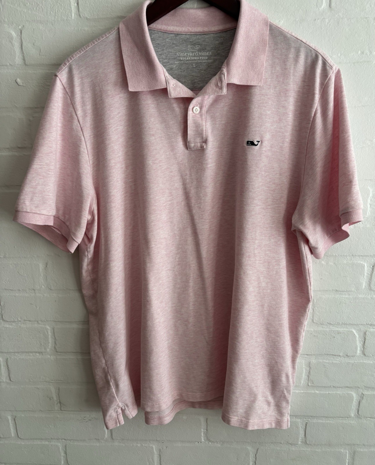 Vineyard Vines Edgartown Polo Shirt Pink Men's L Short Sleeve