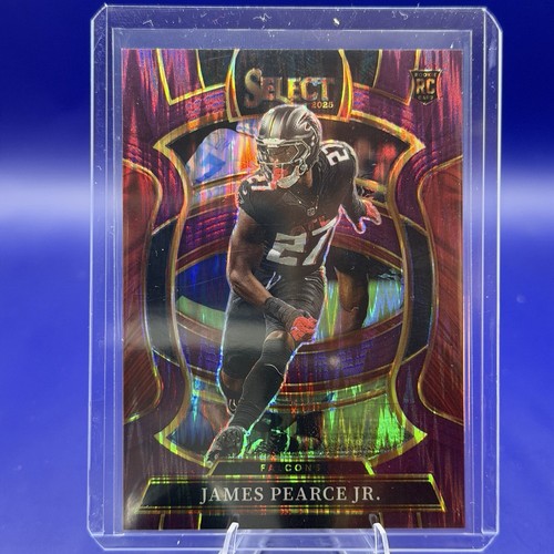 2025 Panini Select - Concourse Purple Prizm Shock #48 James Pearce Jr. (RC) /699